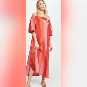 Kamala Off the Shoulder Linen Cover-Up Maxi Dress